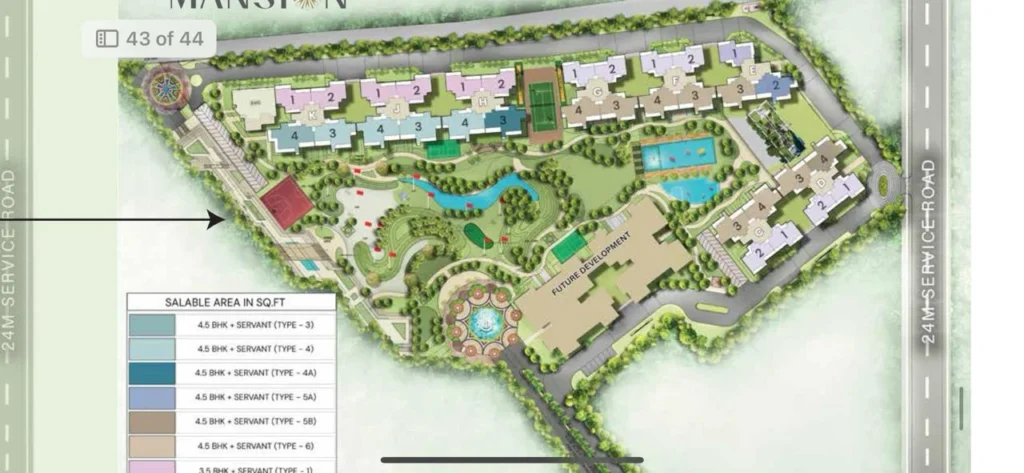 m3m mansion site plan