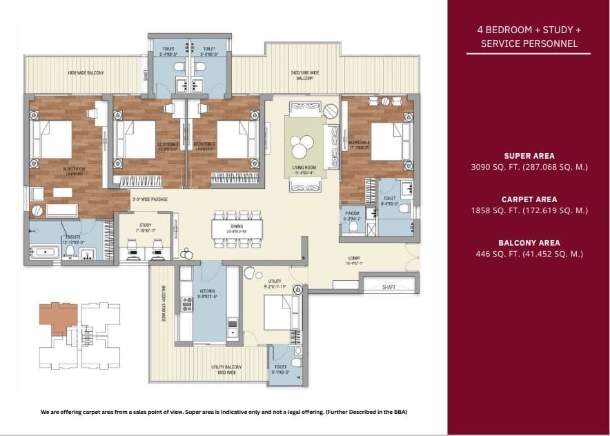 Tulip Crimson 70 Gurgaon Floor PLan