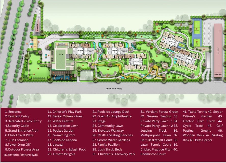Tulip Crimson 70 Gurgaon site PLan