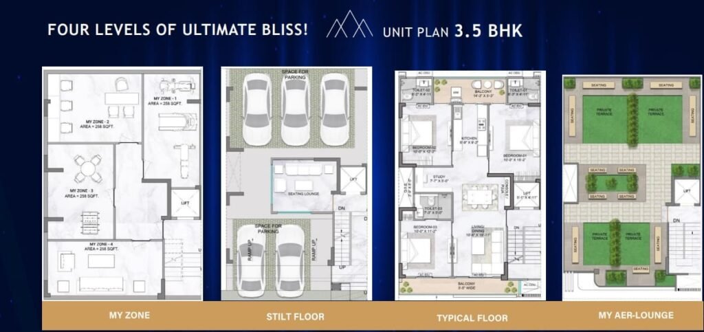 m3m Antalya hills 79 Gurgaon 3.5 Bhk Floor Plan