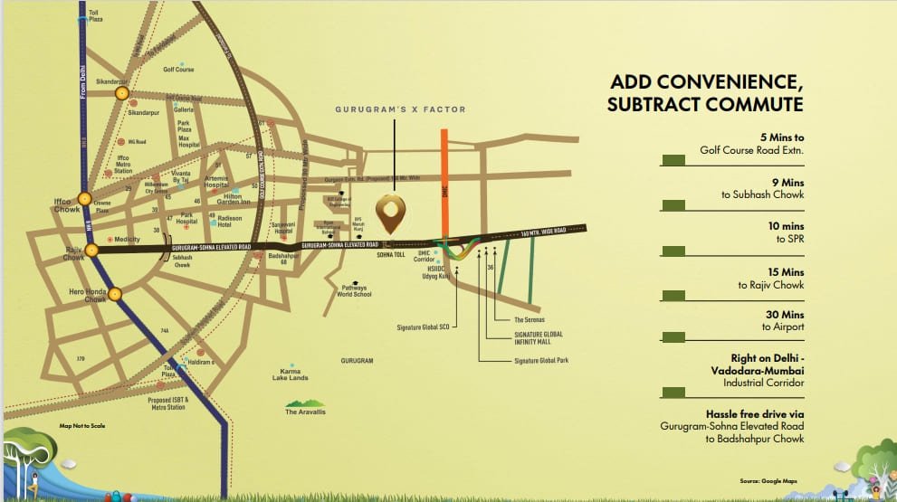 signature global Daxin vistas Location Map